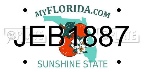 JEB1887 Florida License Plate