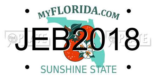 JEB2018 Florida License Plate