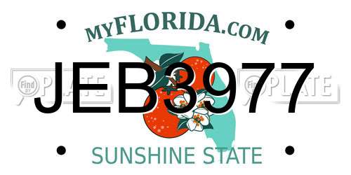 JEB3977 Florida License Plate