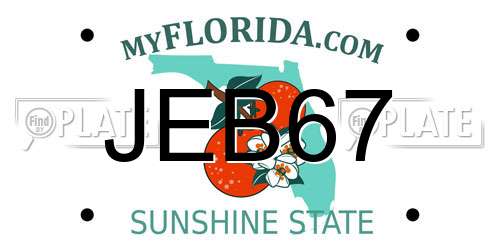 JEB67 Florida License Plate