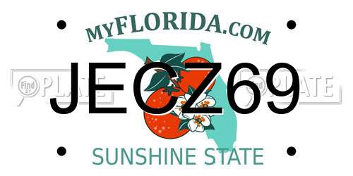 JECZ69 Florida License Plate