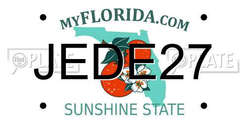 JEDE27 Florida License Plate