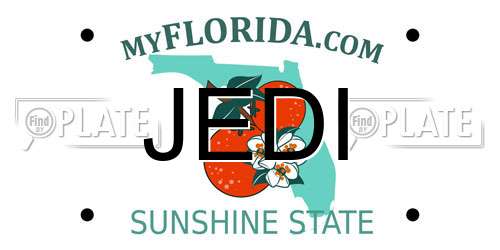 JEDI Florida License Plate