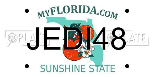 JEDI48 Florida License Plate