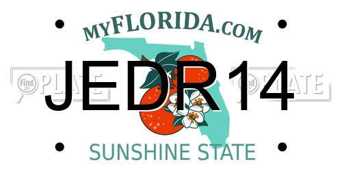JEDR14 Florida License Plate