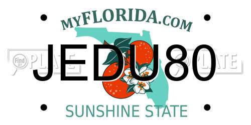 JEDU80 Florida License Plate