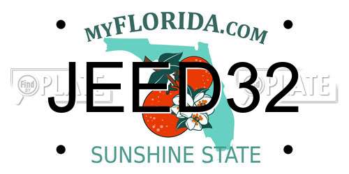 JEED32 Florida License Plate