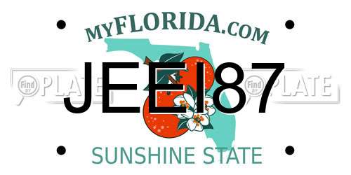 JEEI87 Florida License Plate