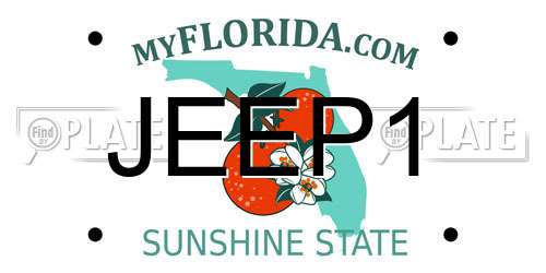 JEEP1 Florida License Plate