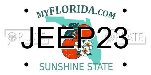 JEEP23 Florida License Plate