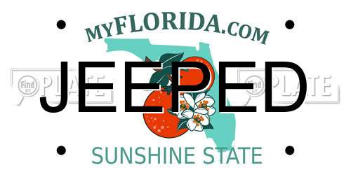 JEEPED Florida License Plate