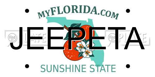 JEEPETA Florida License Plate