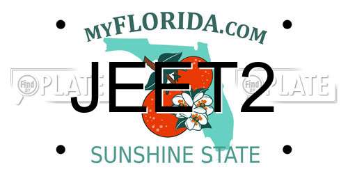 JEET2 Florida License Plate