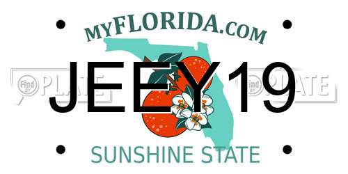 JEEY19 Florida License Plate