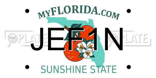 JEF1N Florida License Plate