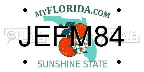 JEFM84 Florida License Plate