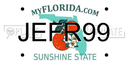 JEFR99 Florida License Plate