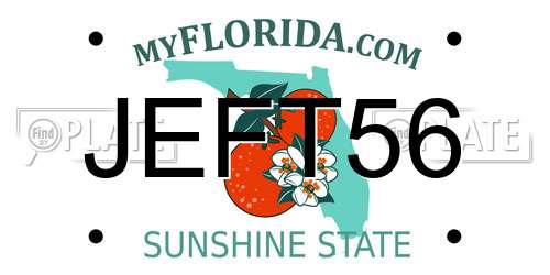 JEFT56 Florida License Plate