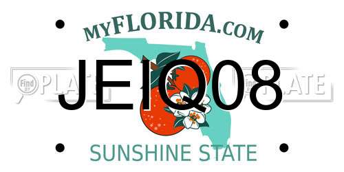 JEIQ08 Florida License Plate