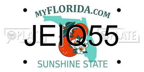 JEIQ55 Florida License Plate