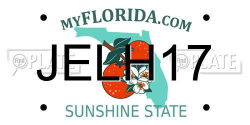 JELH17 Florida License Plate