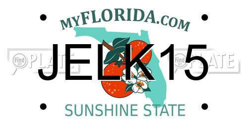 JELK15 Florida License Plate