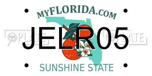 JELR05 Florida License Plate