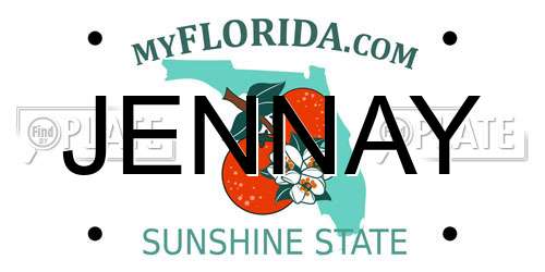 JENNAY Florida License Plate