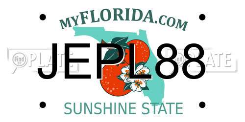 JEPL88 Florida License Plate