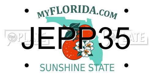 JEPP35 Florida License Plate