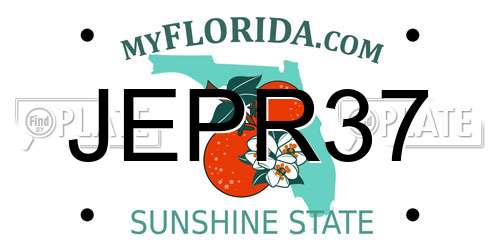 JEPR37 Florida License Plate