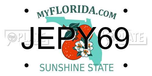 JEPY69 Florida License Plate