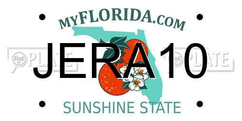 JERA10 Florida License Plate