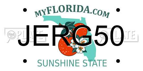 JERG50 Florida License Plate