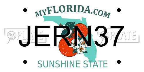 JERN37 Florida License Plate