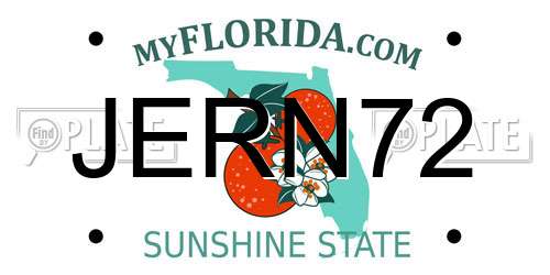 JERN72 Florida License Plate