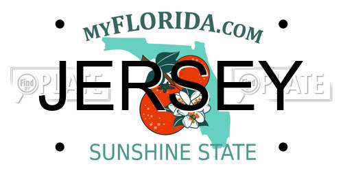 JERSEY Florida License Plate