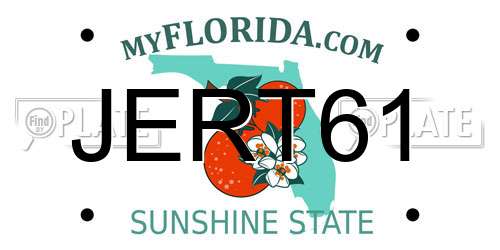 JERT61 Florida License Plate