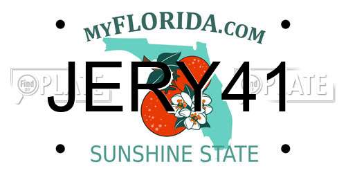 JERY41 Florida License Plate