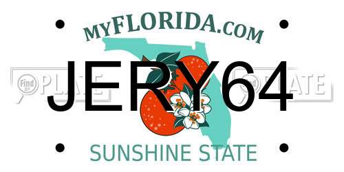 JERY64 Florida License Plate