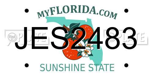 JES2483 Florida License Plate