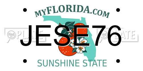 JESE76 Florida License Plate