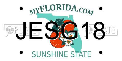 JESG18 Florida License Plate