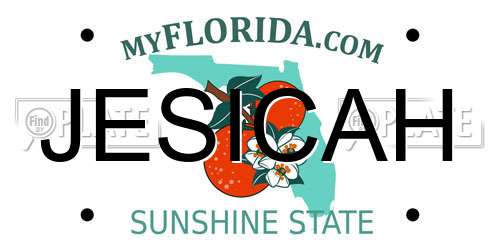 JESICAH Florida License Plate
