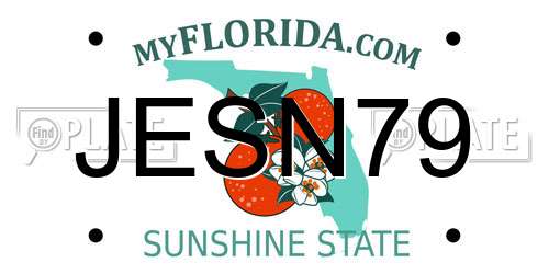 JESN79 Florida License Plate