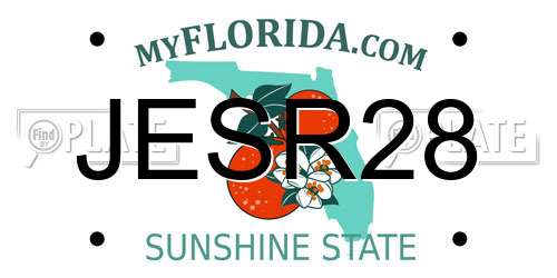 JESR28 Florida License Plate