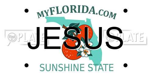 JESUS Florida License Plate