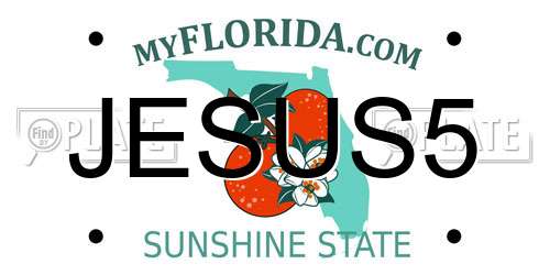 JESUS5 Florida License Plate