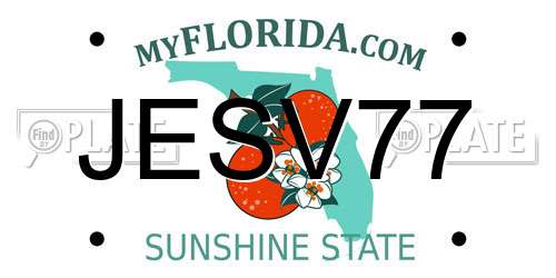 JESV77 Florida License Plate
