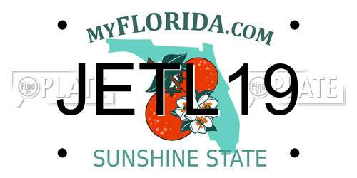 JETL19 Florida License Plate